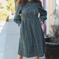 All I Want Hunter Green Plaid Check Woven Pocketed Dress