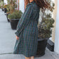 All I Want Hunter Green Plaid Check Woven Pocketed Dress