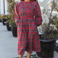 All I Want Hunter Red Plaid Check Woven Pocketed Dress