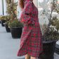 All I Want Hunter Red Plaid Check Woven Pocketed Dress