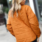 Eyes On You Butterscotch Quilted Puffer Jacket