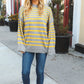 Love Found Sunflower Multistripe Ribbed Knit Sweater