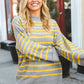 Love Found Sunflower Multistripe Ribbed Knit Sweater