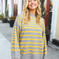 Love Found Sunflower Multistripe Ribbed Knit Sweater