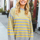 Love Found Sunflower Multistripe Ribbed Knit Sweater