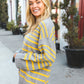 Love Found Sunflower Multistripe Ribbed Knit Sweater