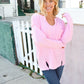 Eyes On You Pink Mineral Wash Rib Notch Neck Pocket Top