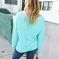 Eyes On You Seafoam Mineral Wash Rib Notch Neck Pocket Top