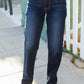 Judy Blue Midnight Horizon Mid Rise Straight Leg Denim Jeans