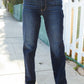 Judy Blue Midnight Horizon Mid Rise Straight Leg Denim Jeans