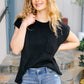 Best In Bold Black Dolman Ribbed Knit Sweater Top