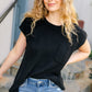 Best In Bold Black Dolman Ribbed Knit Sweater Top