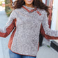 Beautiful You Brown Sherpa Quilted Snap Button Pullover