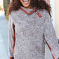 Beautiful You Brown Sherpa Quilted Snap Button Pullover