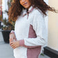 Beautiful You Ivory Sherpa Quilted Snap Button Pullover