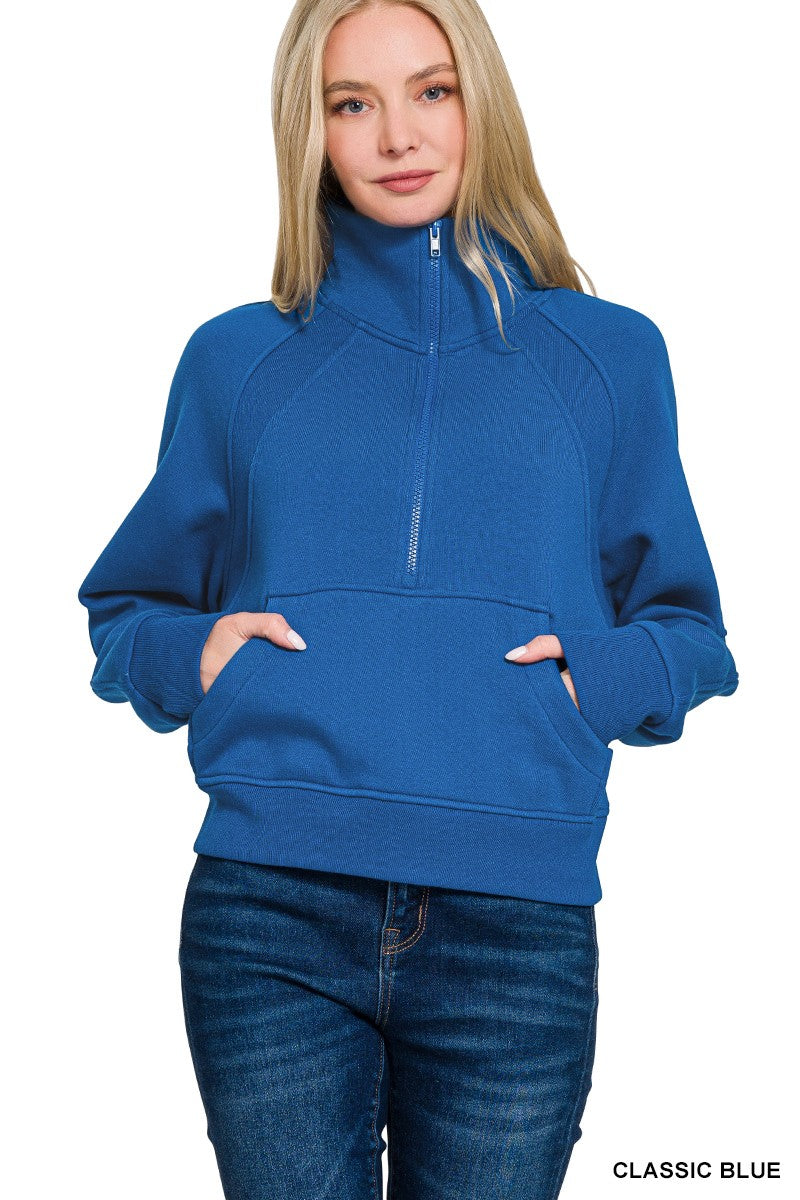 Quarter Zip Kangaroo Sweatshirt