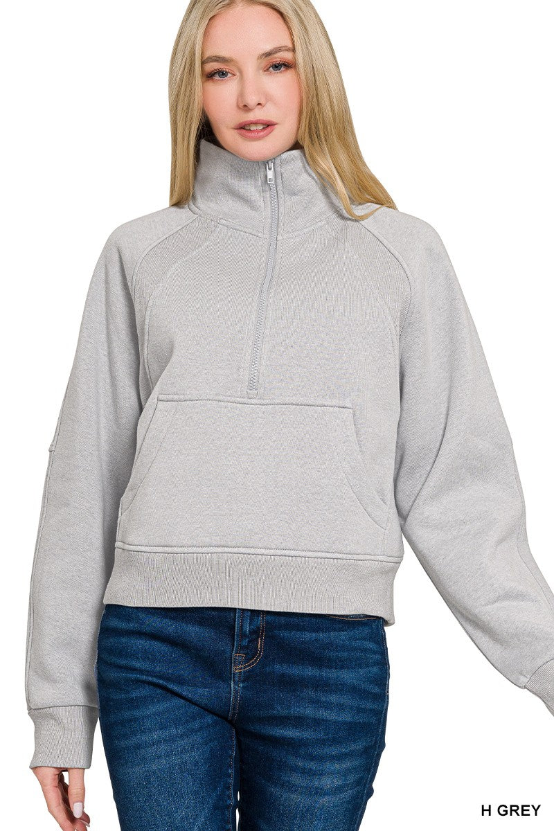 Quarter Zip Kangaroo Sweatshirt