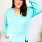 Eyes On You Seafoam Mineral Wash Rib Notch Neck Pocket Top