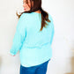 Eyes On You Seafoam Mineral Wash Rib Notch Neck Pocket Top