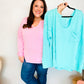 Eyes On You Seafoam Mineral Wash Rib Notch Neck Pocket Top