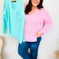 Eyes On You Seafoam Mineral Wash Rib Notch Neck Pocket Top