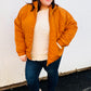 Eyes On You Butterscotch Quilted Puffer Jacket