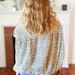 Perfectly Poised Ivory Animal Print Floral Embroidery Button Down Top