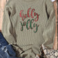 Holly Jolly Sequin Waffle Top